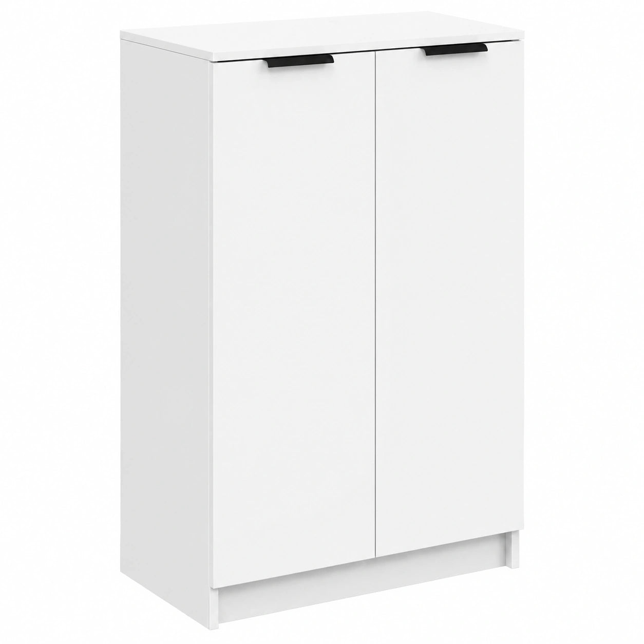 Estantería para Zapatos de Madera Blanca con Puertas para Pasillo