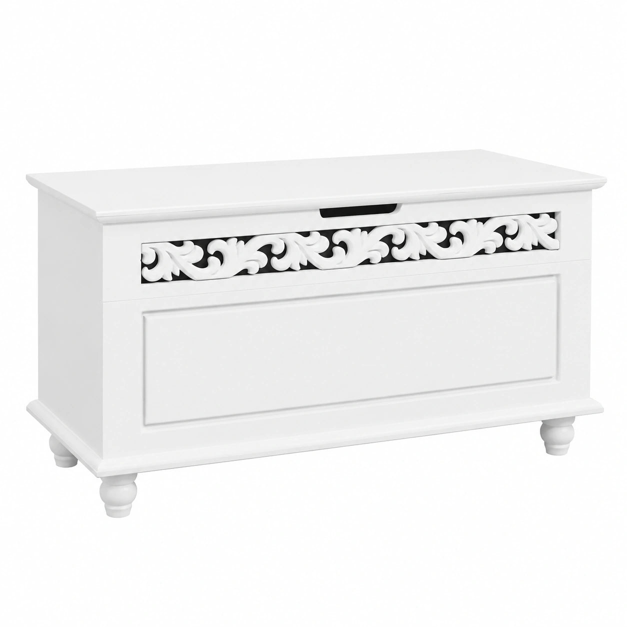 Baúl de Madera Blanco Multifuncional 80x40x48cm de Casaria