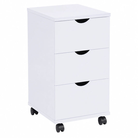 Cómoda Blanca de 3 Cajones 33x45x60 cm para Almacenamiento