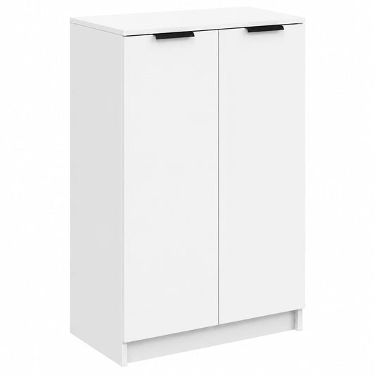 Estantería para Zapatos de Madera Blanca con Puertas para Pasillo