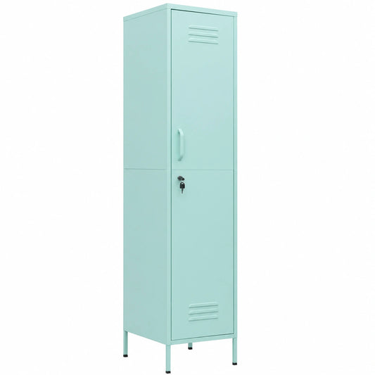 Armario Metálico Escolar de Almacenamiento Verde Menta 35x46x180 cm