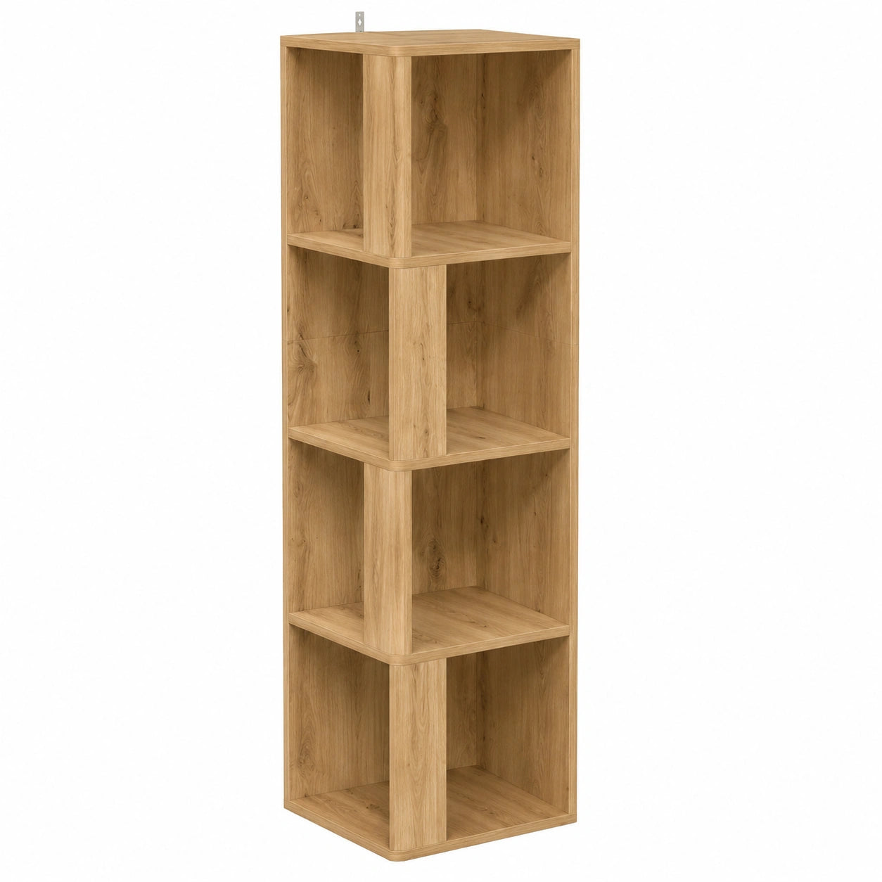 Armario Esquinero de Madera Roble 33x33x132 cm para Almacenamiento