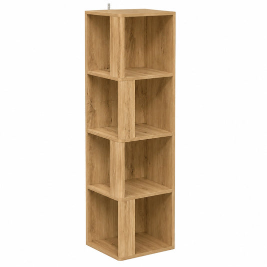 Armario Esquinero de Madera Roble 33x33x132 cm para Almacenamiento