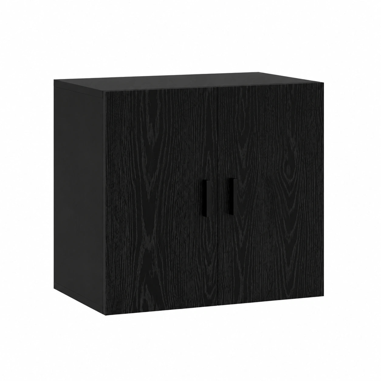 Armario de Pared Roble Negro con Estantes 60x31x60 cm