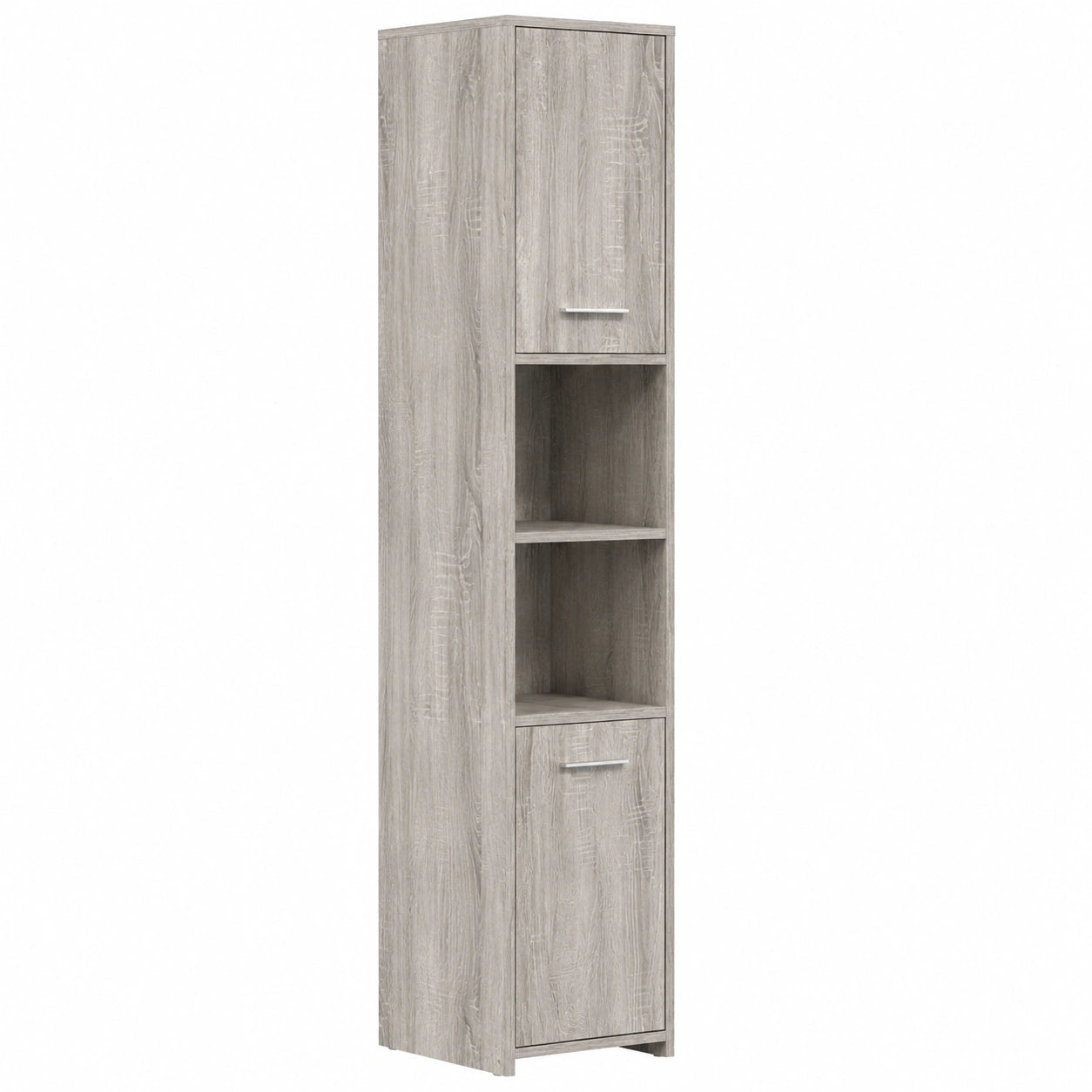 Armario de Baño de Madera Contrachapada Gris Sonoma con Almacenamiento