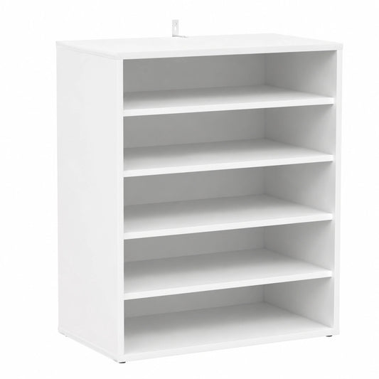 Zapatero Estantería con Asiento de Madera Blanca 60x35x70 cm