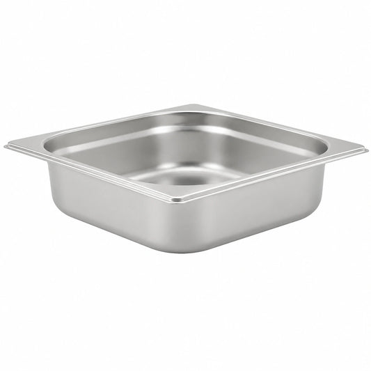 Juego de 4 Contenedores Gastronorm GN 1/2 de Acero Inoxidable, Ideales para Exteriores