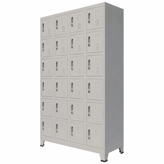Armario Metálico con 18 Compartimentos para Vestuario y Almacenaje, 90x40x180 cm
