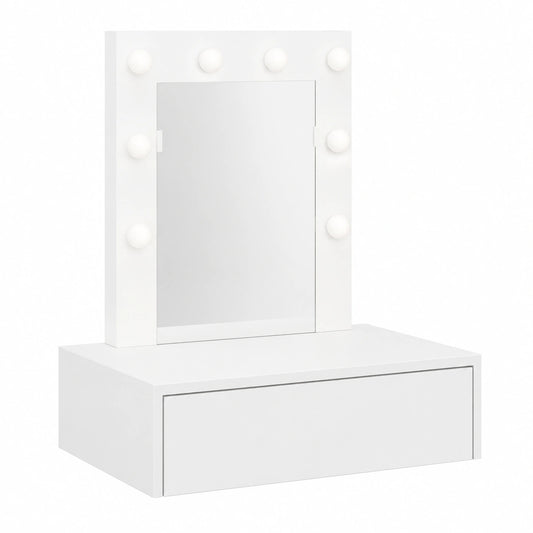 Mesa de Tocador Moderna con Cajón y Almacenamiento 60x40x70 cm