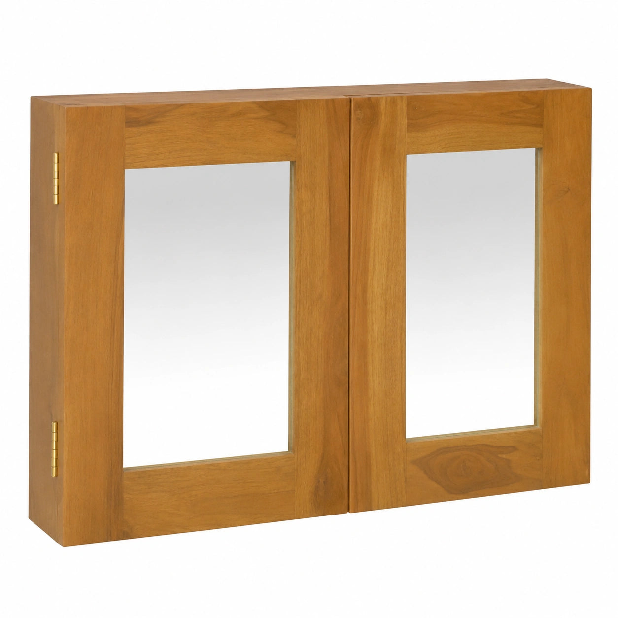 Armario de Madera de Teca con Espejo 60x10x40 cm, Almacenamiento Robusto