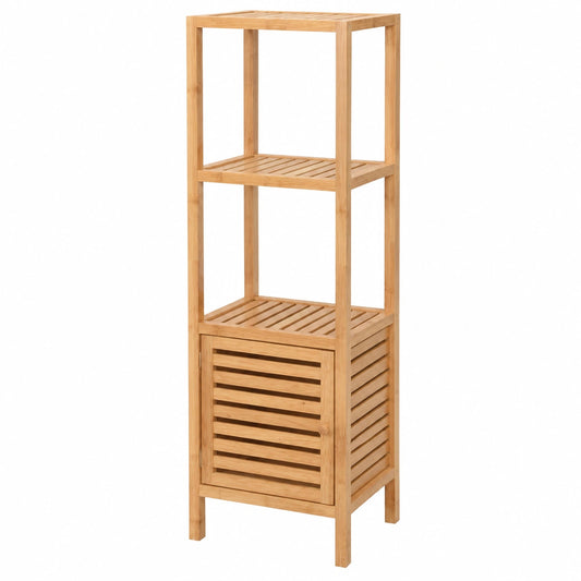 Armario de Almacenaje Baño Nogal Macizo 39,5x35,5x123 cm