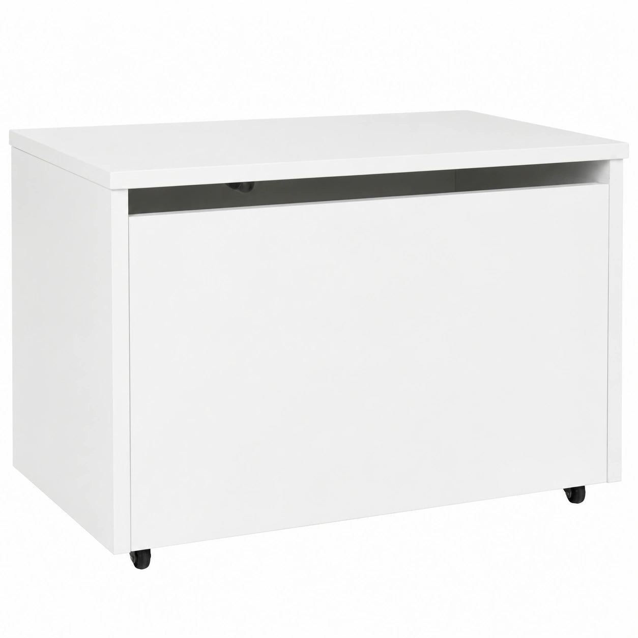 Cajón de Madera con Ruedas para Juguetes y Accesorios, 71x40x46 cm, Blanco