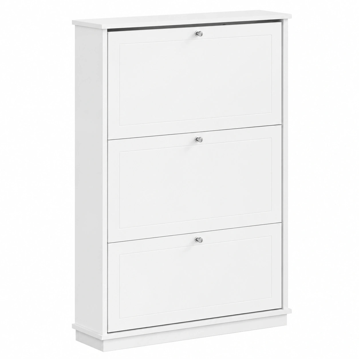Mueble Zapatero de Madera, Ahorro de Espacio para Entradas y Pasillos, 76x18x113cm