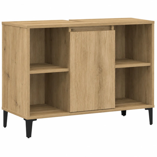 Mueble de Baño de Madera de Ingeniería 80x33x60 cm Roble