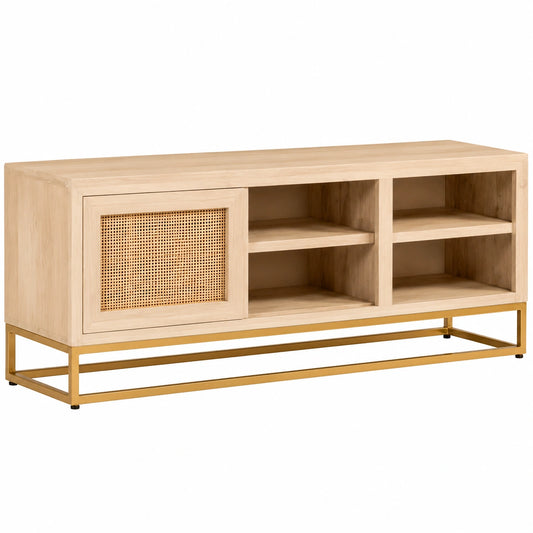 Mesa de TV de Madera de Mango y Metal 110 cm