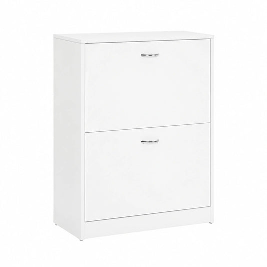 Mueble Zapatero Estrecho con Cajones y Estantes Ajustables, Blanco 60x24x80 cm