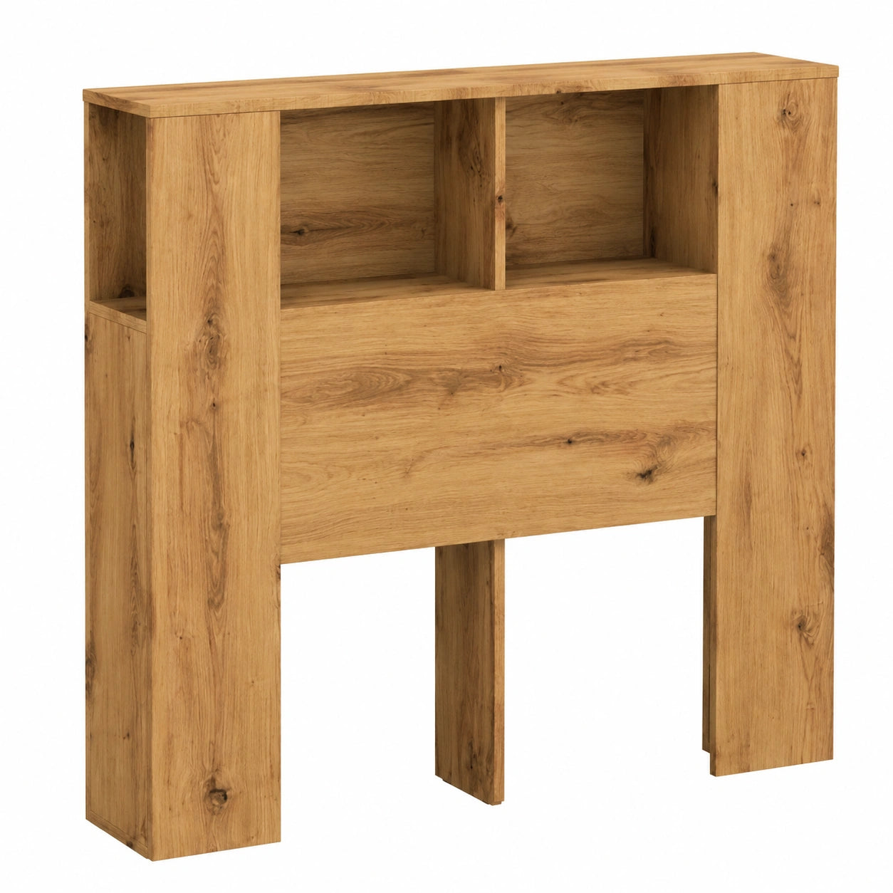 Cabecero de Roble Artesanal con Almacenamiento, 100 x 19 x 104,5 cm