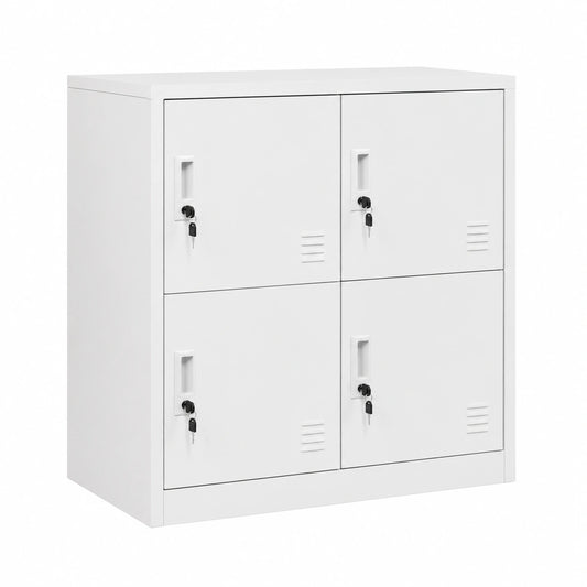Armarios de Taquilla Metálicos 2 Unidades, Muebles de Vestuario, Acero Gris Claro 90x45x92,5 cm