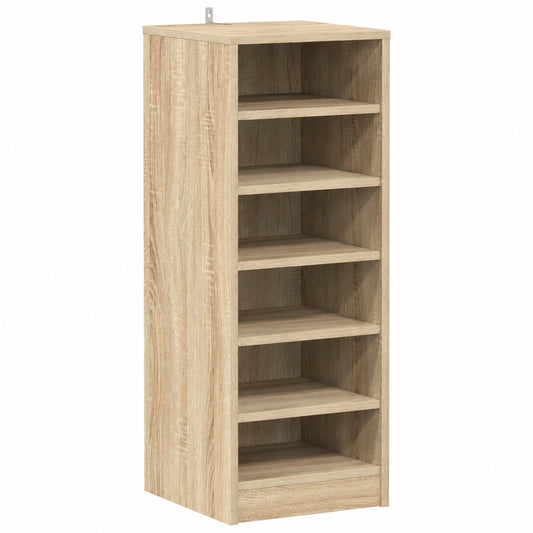 Armario Zapatero Multifuncional de Roble Sonoma con Taburete