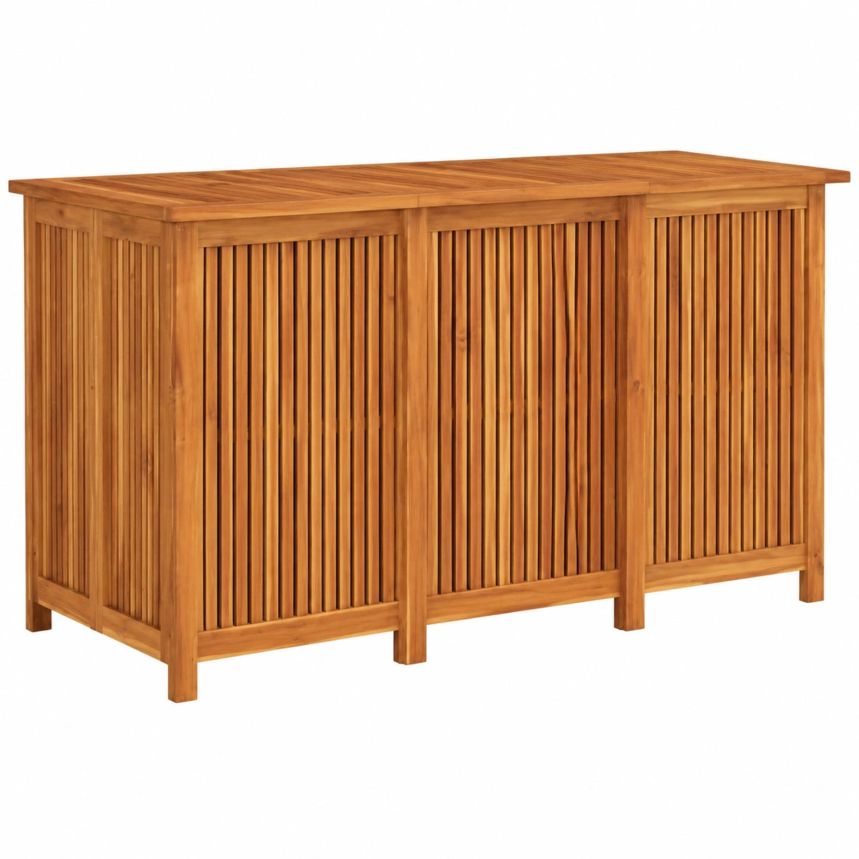 Baúl de Almacenamiento Exterior de Madera de Acacia para Jardín y Balcón